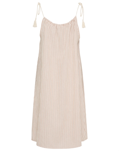 Marta du Chateau - MDCKamala Kjole - Beige/Peperosa